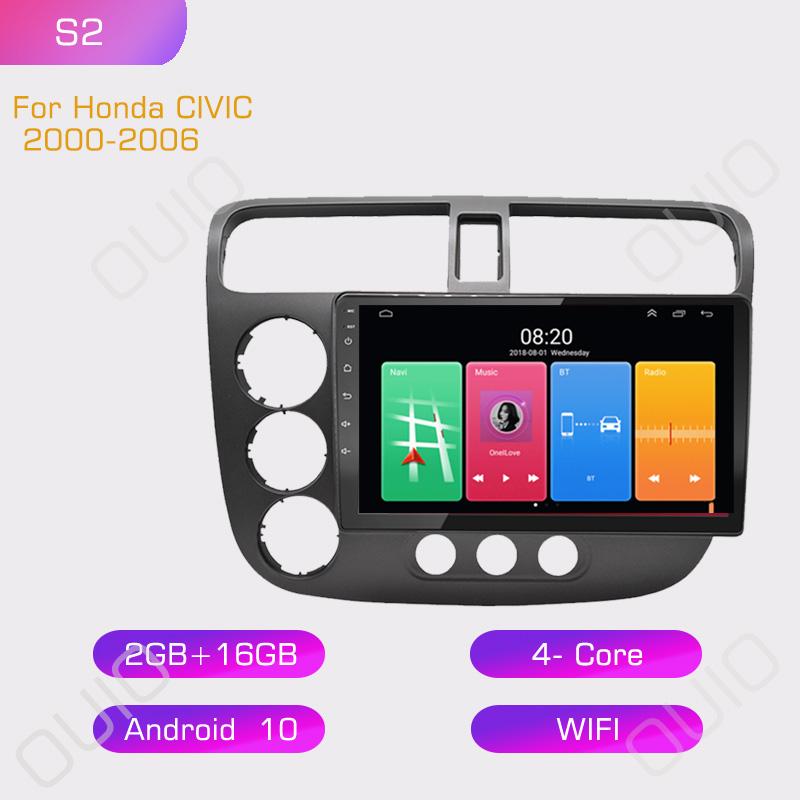 

2din 8G+128G IPS 9 дюймов Android10 автомобильный радиоприемник мультимедийный плеер Carplay Auto GPS навигация DSP BT для Honda CIVIC 2000 2001-2006