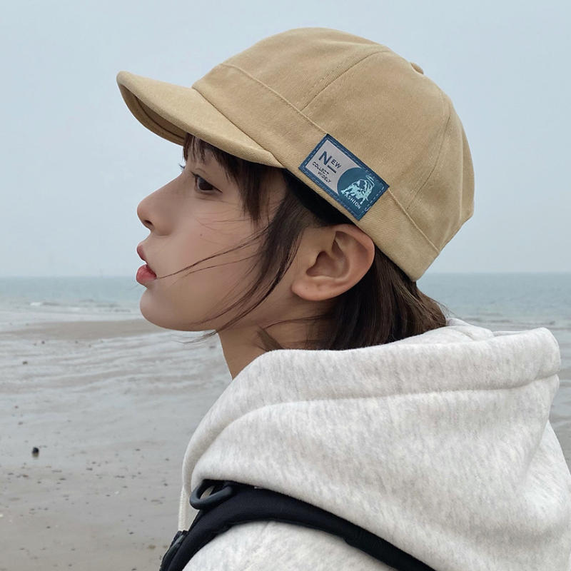 Japanese-Style Short-Brim Baseball Cap Summer Street Hip-Hop Versatile Cloth Label Cap For Casual Wear