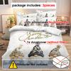 3Pcs Merry Christmas Gnome Theme Duvet Cover Set Fashionable 3D Digital Print With Pillowcases 1 * Comforter + 2 * Shams