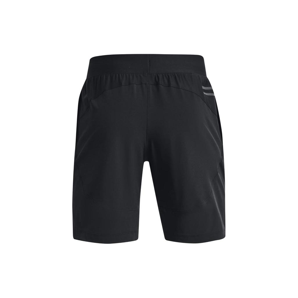 Under Armour Solid Color Elastic Waist Straight Leg Sports Shorts Men Bottoms Black 1373780-001