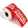 In-Stock Fragile Warning Labels - 3x2 & 4x6 Inches, Handle with Care Adhesive Stickers