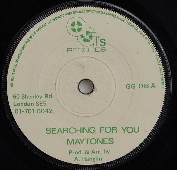 

7inch Record MAYTONES Searching For You GG016 GGs Records 1977 UK Reggae Ska Dub Used