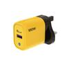 120W Cross-Border USB Fast Charger - European, American, UK Standard, Amber Yellow