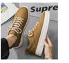 Men's Height-Boosting Thick-Soled Canvas Shoes - Breathable Summer Retro Lace-Up Sneakers