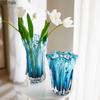 Przezroczysty Niebieski Szklany Wazon Hydroponiczny Doniczki Dekoracja Biurka Aranżacja Kwiatów Nowoczesne Wazony Kwiatowe Estetyczna Dekoracja Pomieszczenia