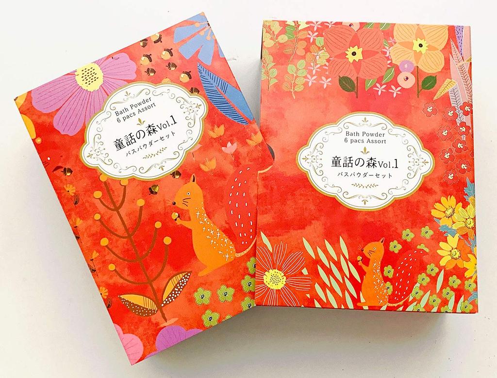 Kiyo Jochugiku Fairy Tale Forest Book 1 Fairy Tale Motif Bath Additives Citrus Honey Scent for Cute Small Gift Vol. (6 Packets) (Individually Wrapped)