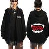 Retro Loose Hoodie, My Chemical Romance Letter Printed Zipper Hoodie, Daily Men's and Women's Outfit