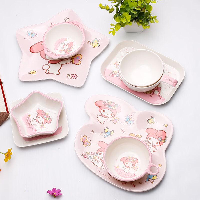 WUHE My Melody Melamine Divided Kids Plate