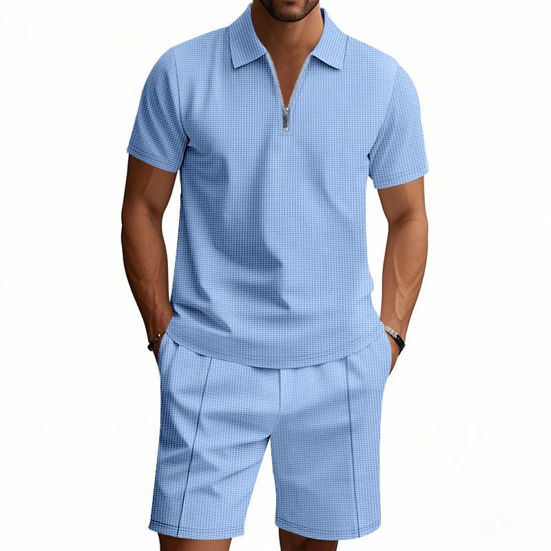 HNXC Men's Fashion Casual Summer Spring POLO Neck Short Sleeve Blouses & Shirts Classic Exquisite