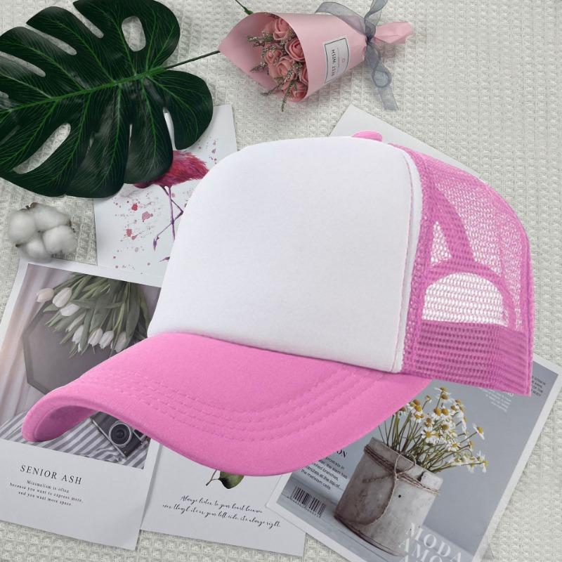 Summer Color Matching Truck Driver Sponge Net Cap Work Cap Volunteer Cap Duck Tongue