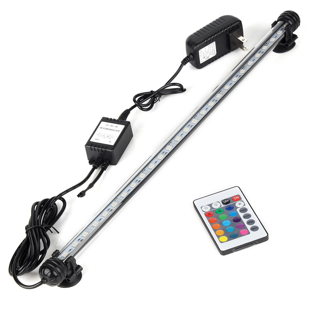 Buy IR Remote Control RGB LED Aquarium Fish Tank Waterproof Bar Light ...