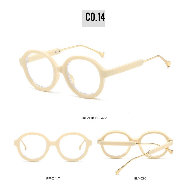 Fashion Women Round Frame Sunglasses New Luxury Brand Designer Sun Glasses Retro Trendy Shades UV400 Anti Blue-ray Glasses