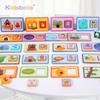 Montessori Vehicle Theme Matching Puzzle Toy /Animal Homes Matching Card Games Develops Cognition & Coordination For Toddlers