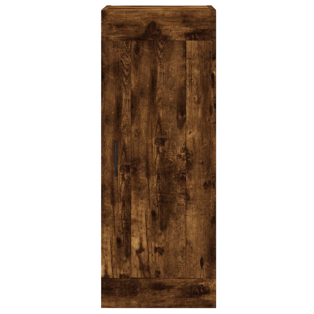 Wall Mounted Cabinet in Smoked Oak Finish 34.5 x 34 x 90 cm Engineered Wood