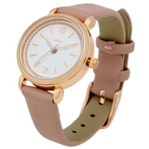 Fieldwork Women's Analog Watch with Leather Strap, Pink, MKL2306-3