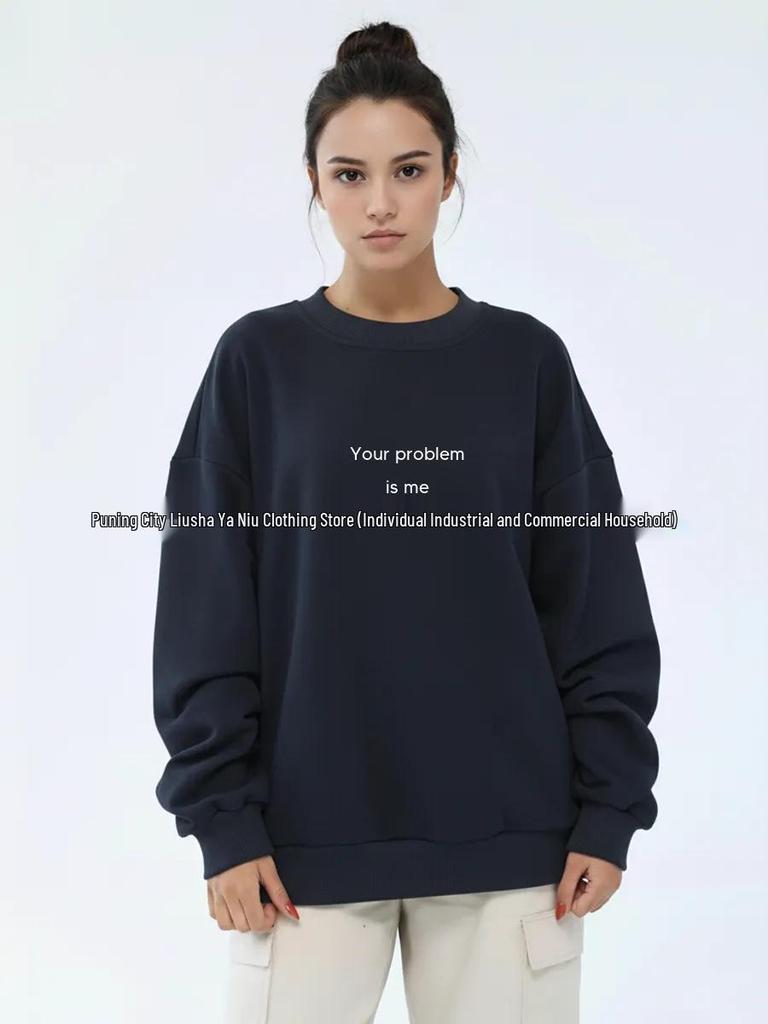 Chic Custom Letter Print Oversized Hoodie for Fall/Winter