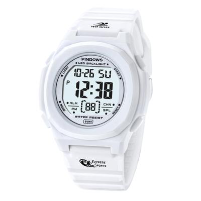 The PINDOWS Digital Sports Watch Is Water Resistant To 50 Meters and Features an LED Alarm and It Makes a Perfect Gift for Any Women's Backlight,