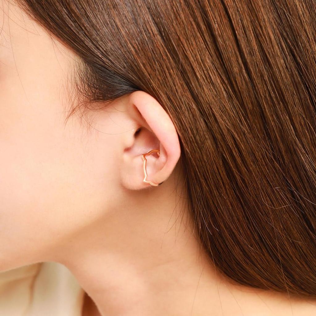 Vendome K10 Pink Cat Ear Cuff Donation Eligible GJAE0342H PG [Official] [VA Aoyama] Earrings, Gold, [Me&Cats Product]
