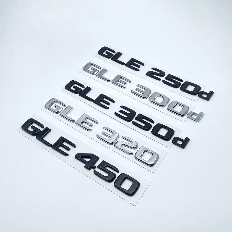 3D ABS Letters Emblem Badge for Mercedes-Benz GLE250d GLE300d GLE350d GLE400 GLE450 4Matic Car Styling Trunk Nameplate Sticker