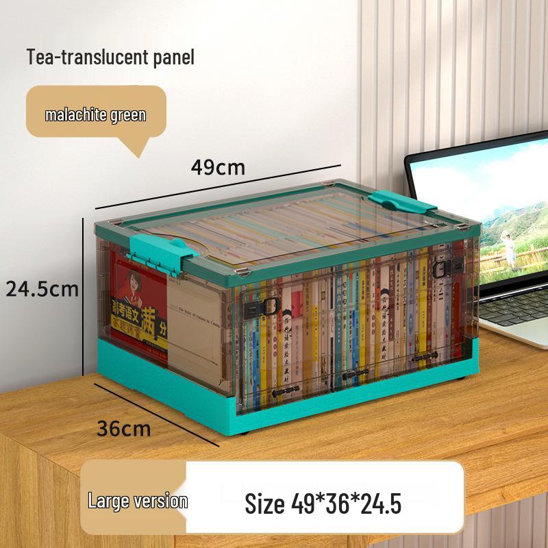 Large Foldable Three-door Student Book & Clothing Organizer Box