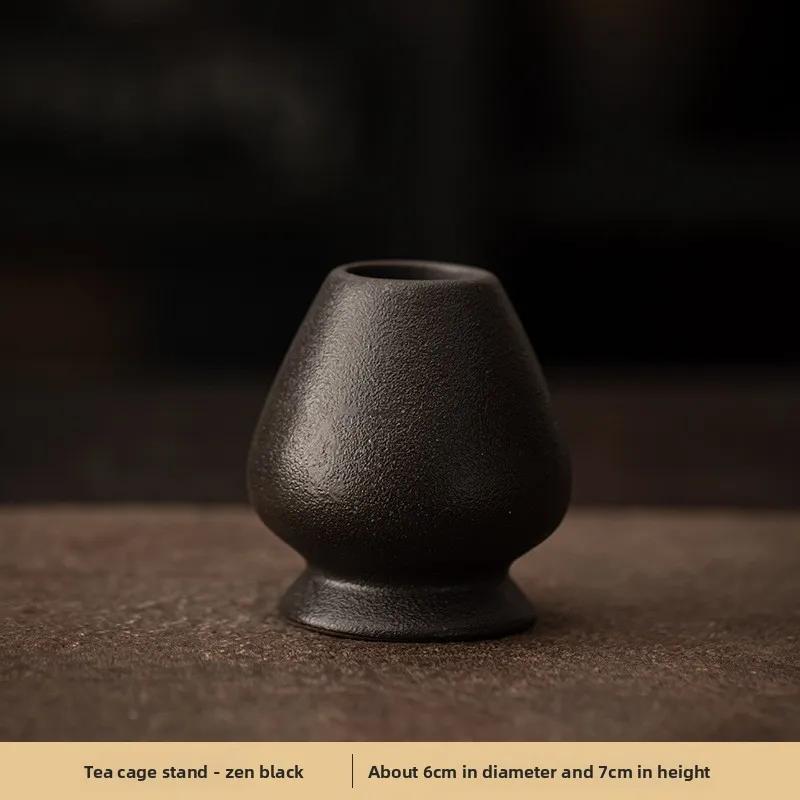 Japanese Bamboo Matcha Whisk Set - Zen Tea Ceremony Tools with Coarse Clay Whisk & Bowl, Traditional Gift for Tea Lovers