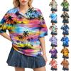 Women Casual Polo Shirt Loose Fit Short Sleeve Button Down Collar Top Lightweight Breathable Fabric Suitable for Everyday Wear