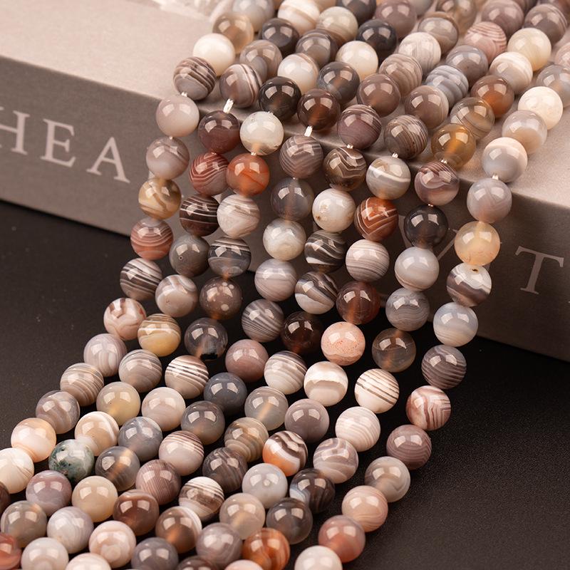 

Persian Gulf Agate Round Beads - DIY Jewelry Accessories, Handmade Stringing, Semi-Finished Banded Agate Beads 6mm ~60 beads