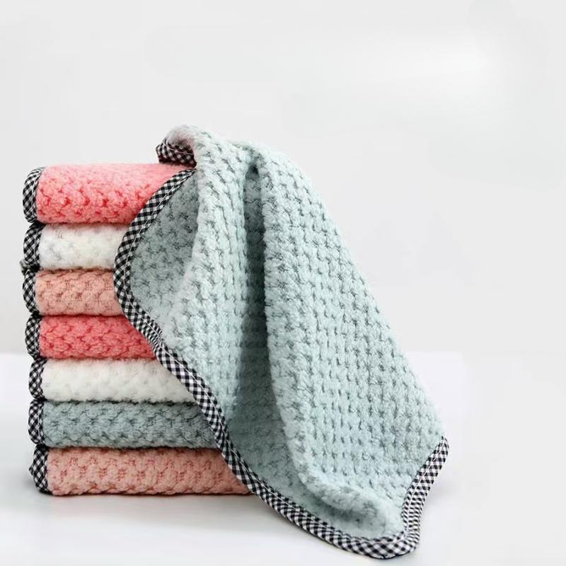 1/5/10PCS Haushalt Super Absorbent Mikrofaser Handtücher Küche Geschirrtücher Antihaft-Öl Waschlappen