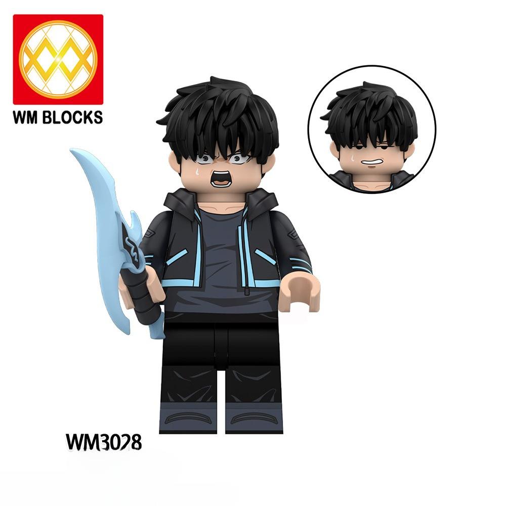 WM6221 Animation Series Animal Bear Action Figures Models Assembly Building Blocks Shields Sword Accessories Toys for Kids Gifts