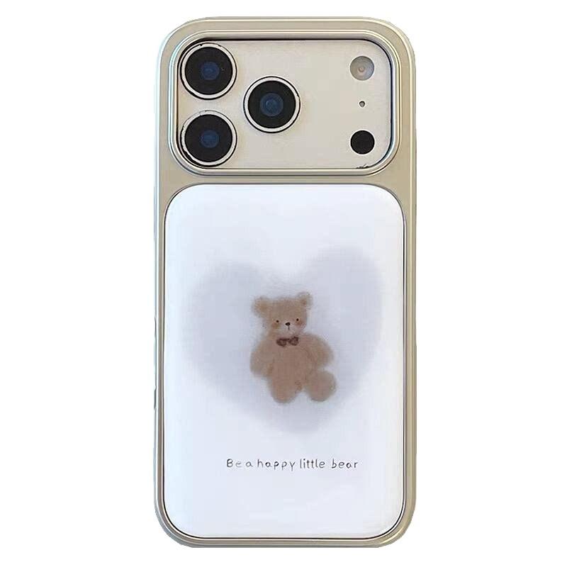 Love Bear Cartoon Full Coverage Phone Case for iPhone 13/15/16 Pro Max/17 Pro - Hot Selling!