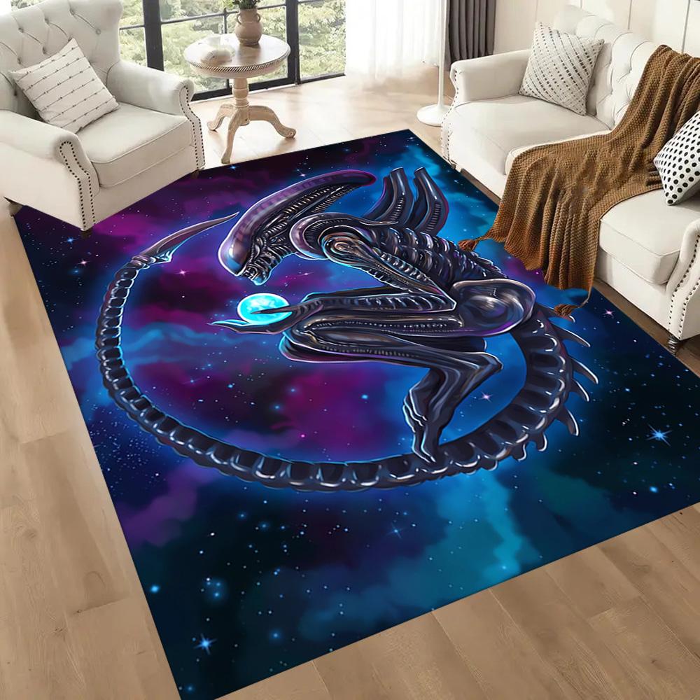 Alien In Ornate Frame Floor Mats for Living Room, Bedroom and Room Decoration Are Suitable for Gifts.