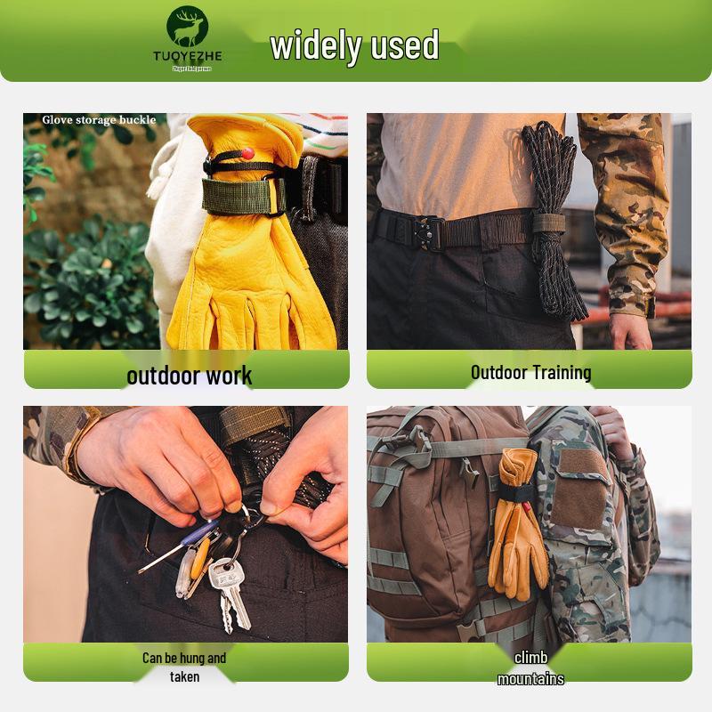 Militärischer taktischer Nylon-Karabiner: Outdoor-Handschuhhalter & Seilaufbewahrungshaken