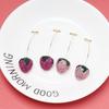 1Pair Shiny Stud Earrings Set Rhinestone Fruit Pendant Earrings  Party Decoration