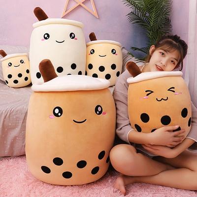 Bubble Tea Cup Plush Toy Pillow Stuffed Food Milk Tea Soft Doll Milk Tea Cup Pillow Cushion Kids Toys Birthday Gift