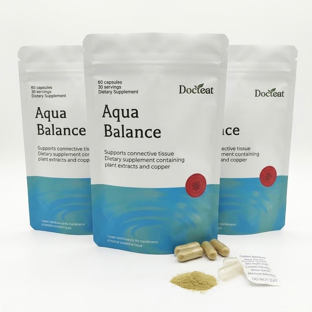Aqua Balance Capsules – Connective Tissue & Fluid Balance Support with Herbal Extracts & Copper Glycinate (60 Capsules)