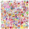 Macaron Color Dessert Stickers DIY Suitcase Hand Account Water Cup Decoration Children's Reward Stickers