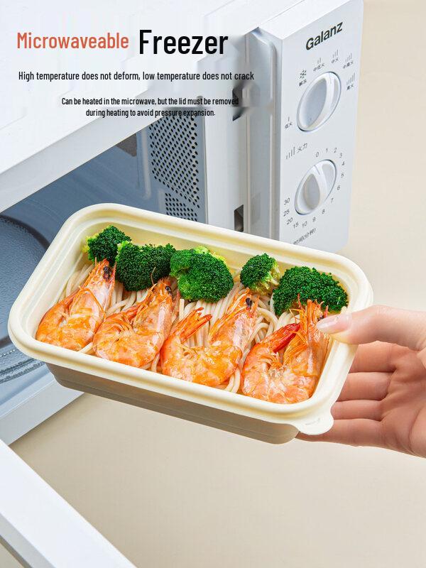 ZISIZ Disposable Divided Corn Starch-Based Paper Lunch Box