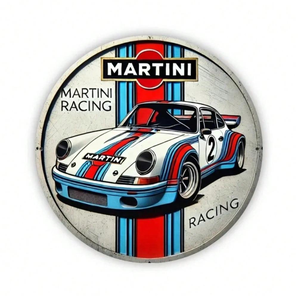 Vintage Martini Metal Tin Sign Durable Aluminum Art for Garden Porch Balcony Wall Decor