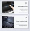 Tesla Model Y Trunk and Front TPE Mat Set - One-Piece Rear Tail Box Mat Accessory