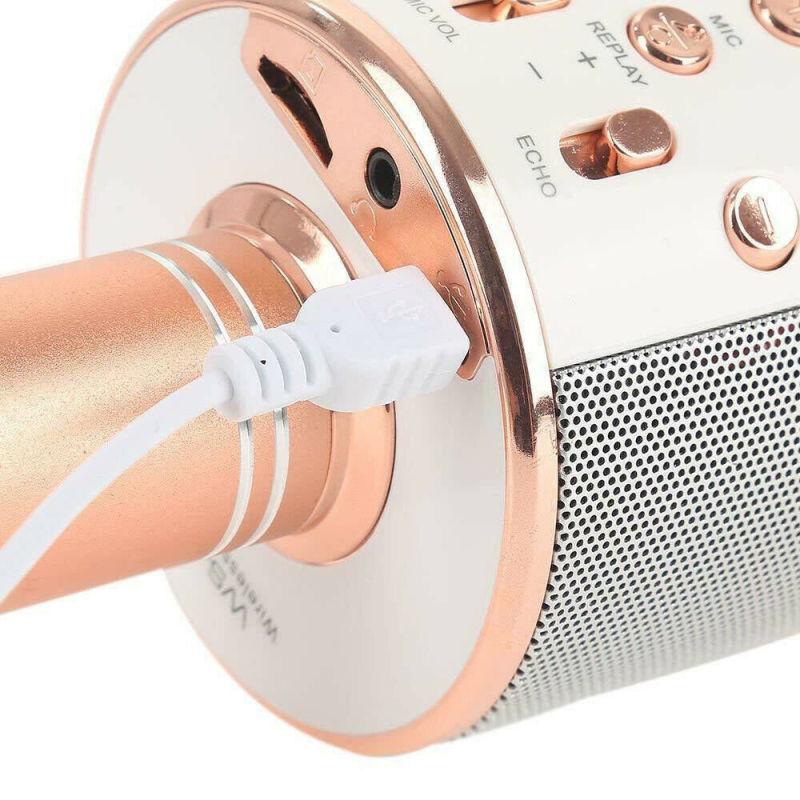 Ws858 Mobile  Phone  Microphone Wireless Bluetooth-compatible Microphone Speaker 800mah Ktv Player