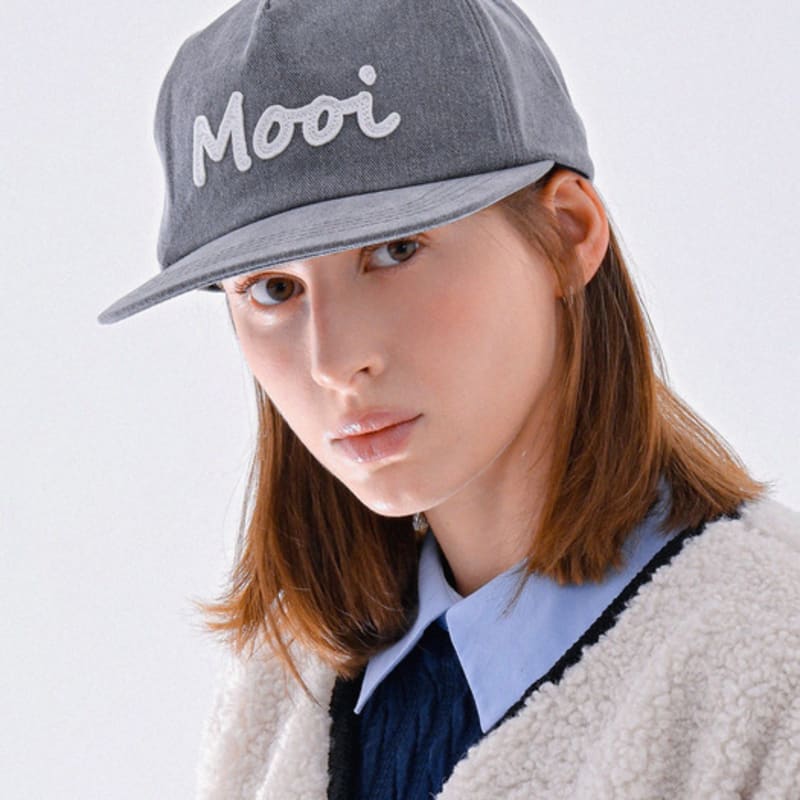 MooiHead Mooi Applique Pig Bio Ball Cap_Charcoal