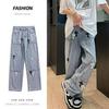 2022 Summer Trendy Women's High-Waisted Ripped Denim Shorts - Loose, Wide-Leg, Mid-Length