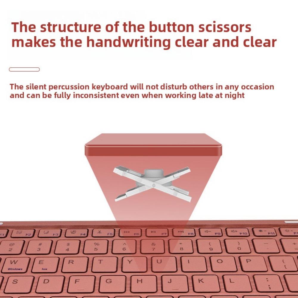 Touch Bluetooth Keyboard Magnetic for iPad Tablet Silent Wireless Rechargeable Colorful Keys