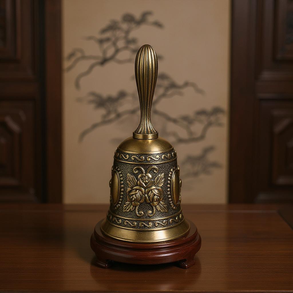 Hand Bell Metal Tone Ring Alarm Hand Hold Service Call Bell Desktop Bell Tea Dinner Bell Game Bell Christmas Bell