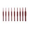 9pcs Red Crochet Set Kit Silicone Handle Crochet Hooks 0.6-2.75mm Crochet Needle Set Needles Sweater Weave Sewing Knitting Tool