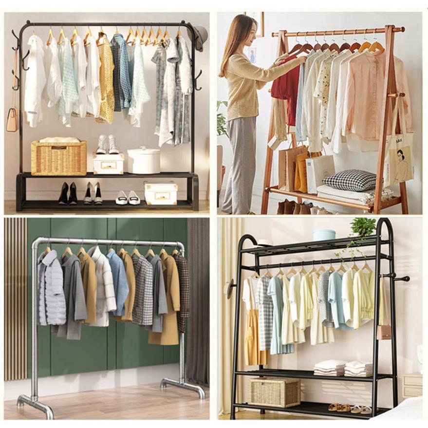 Transparent Garment Bag Organizer Closet Clothes Hanger Dustproof Protector Floor-standing Double-pole Suit Shoulder Rack Cover