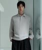 Relaxed Linen-Like Tunic Shirt [Light Warm Grey]