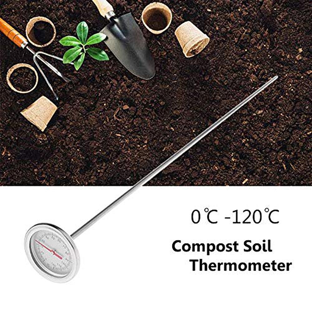 Accurate Lawn Plant Pot Compost Soil Temperature Tester Probe Stainless Steel Thermometer Measurement Instrument