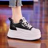 Thick Soled New Women's Shoes Casual Versatile Single Shoes Women's Sports Shoes Height Increasing Board Shoes Mesh Breathable