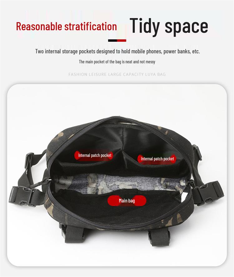 Tactical Chest Pack: Multifunctional Camouflage Vest Bag for Men's Outdoor Sports & Cycling